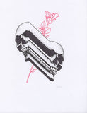 Untitled (skull and rose stretch)