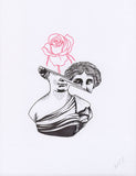 Untitled (statue warp with rose)